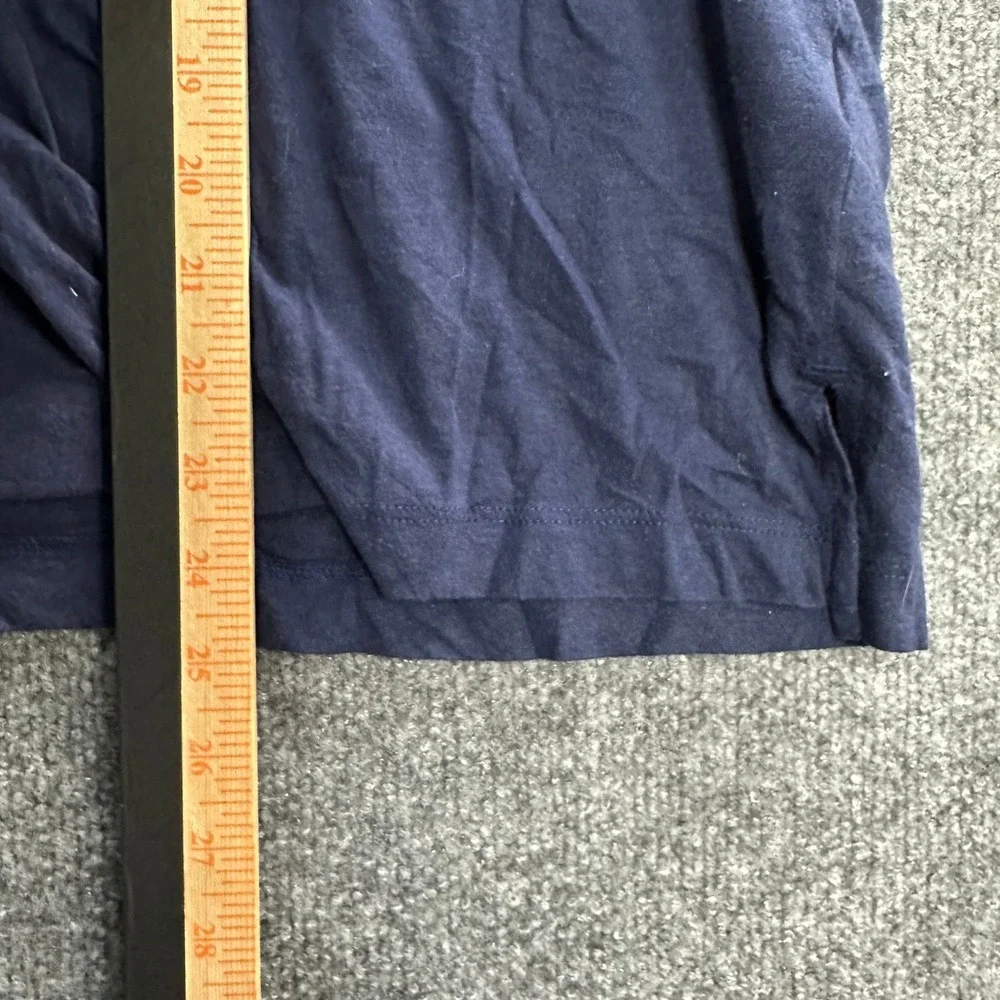 Lauren Ralph Lauren Pajama Top Womens Size XL Navy Blue Button Down Sleep Shirt